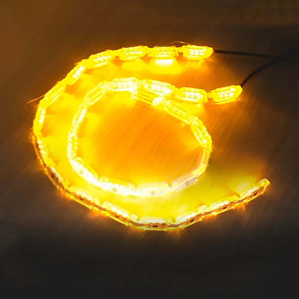 ruban led blanc jaune adhésif moderne 16 leds 50cm