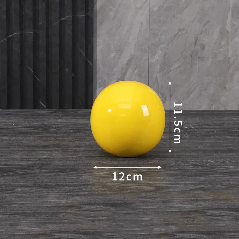 décoration moderne boule céramique rouge bleu jaune uni opaque chambre