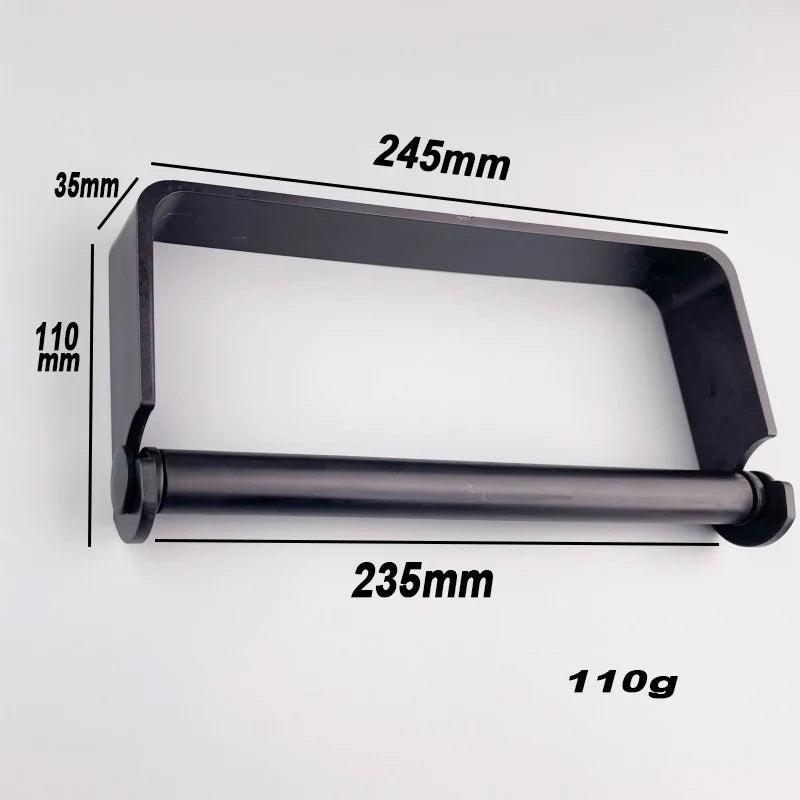 porte rouleau papier toilette porte serviette adhésif mur noir blanc moderne minimaliste