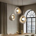 suspension lumineuse moderne gris texturé ampoule câble suspendu scandinave chambre salon decoration