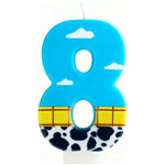 bougies anniversaire chiffres pois noirs blancs nuages bleus décoratives animaux adhésives table fête gâteau