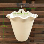 cache pot moderne fleurs artificielles texture cuir vert pastel rose orangé bleu crochets métalliquesintérieurextérieurdecoratifplastiquebeige