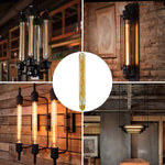 ampoule led transparente spirale dorée vintage 360 degres 300mm 15000h