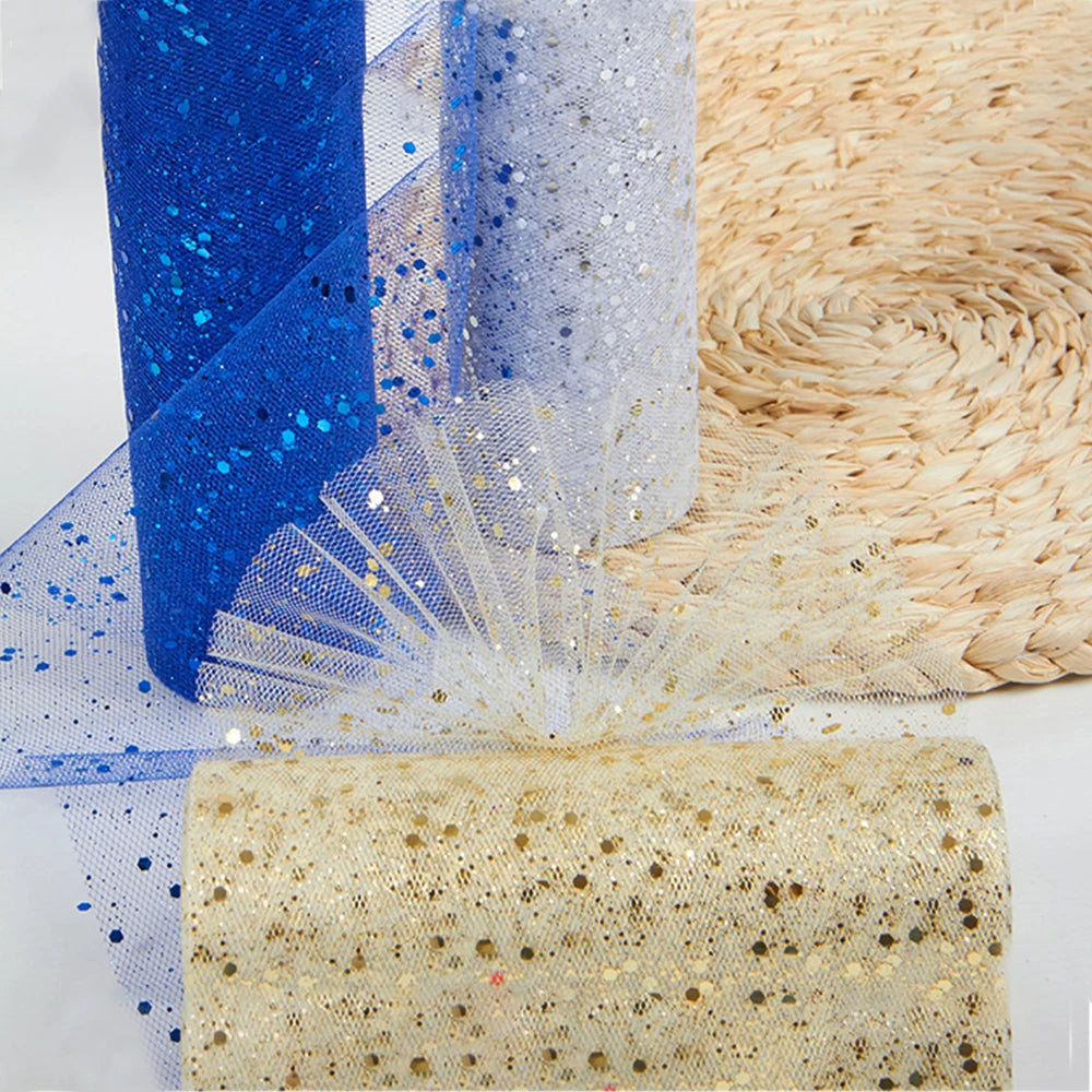 rubans tulle pailletés multiples couleurs adhésifs décoratifs costumes événements sceniques