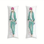 housse coussin anime personnages cheveux roses vêtement vert polyester hypoallergénique respectueux environnement imprimé manga