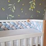 coussin tissé nœuds bleu clair gris moderne doux lit bébé 13 15cm 200cm 300cm