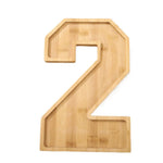 plaque chiffres bois moderne fruits gâteau pizza décor anniversaire bébé événement culinaire naturel minimaliste