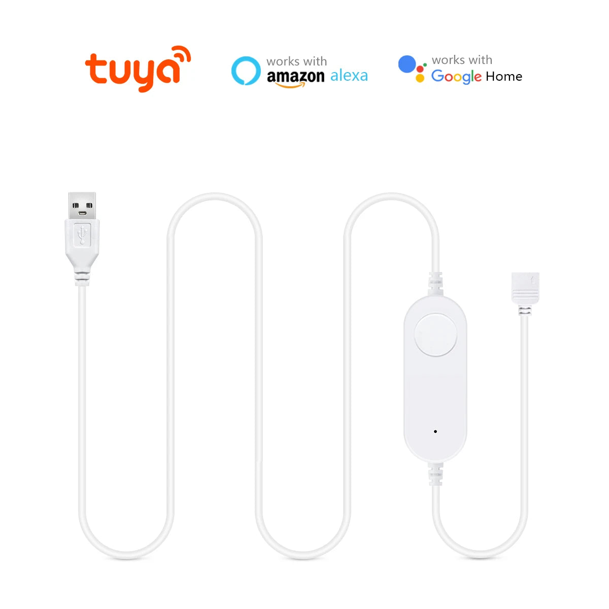 ruban led intelligent blanc moderne controle adhésif app mobile alexa google assistant