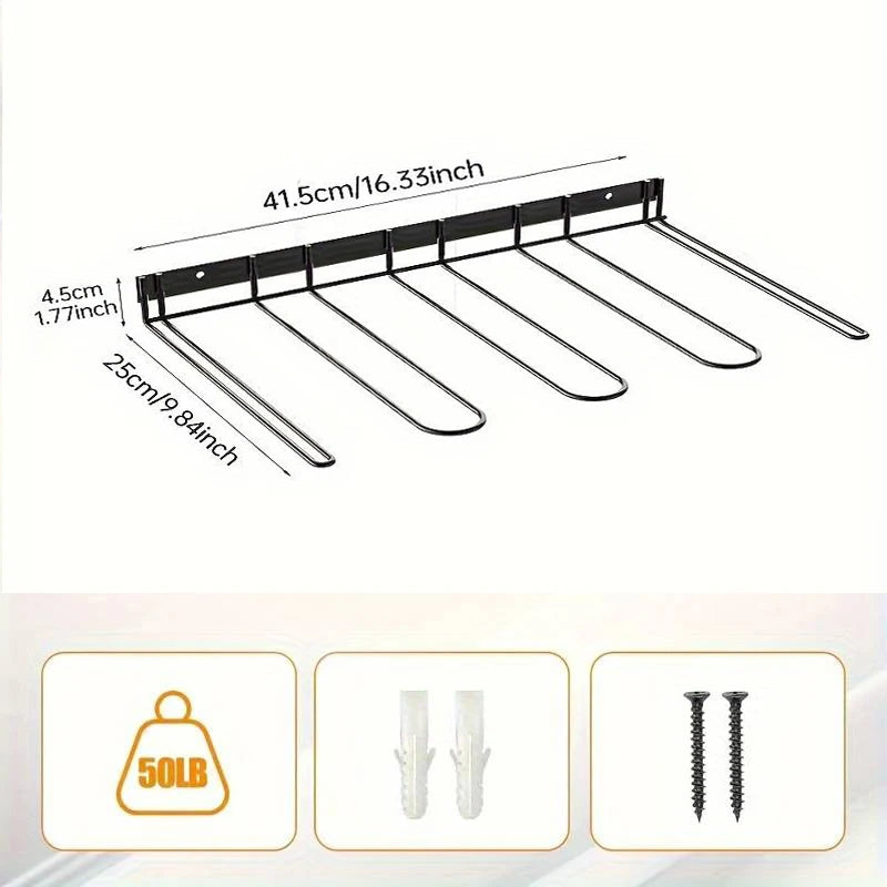 organisateur bottes mural moderne fixations vis acier robuste rangement chaussures utilitaire multifonctionnel