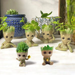 cache pot groot résine vert clair figurine gardiens galaxie décoration maison plante artificielle créatif