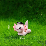 lot mini figurines animaux résine capybara grenouille axolotl flamant rose canard décoration maison jardin