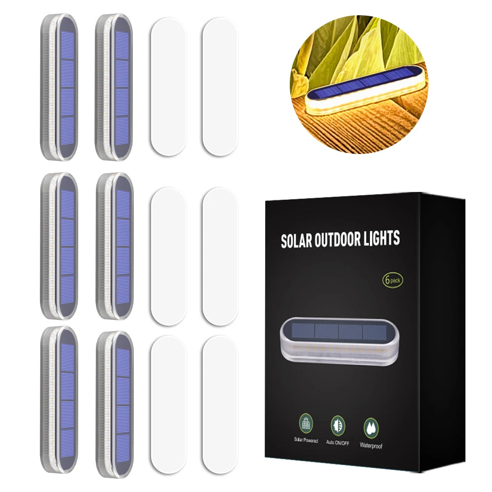 éclairage solaire escaliers terrasse 30 led blanc bleu ip68 adhésifextérieur moderne auto allumage 60249lm