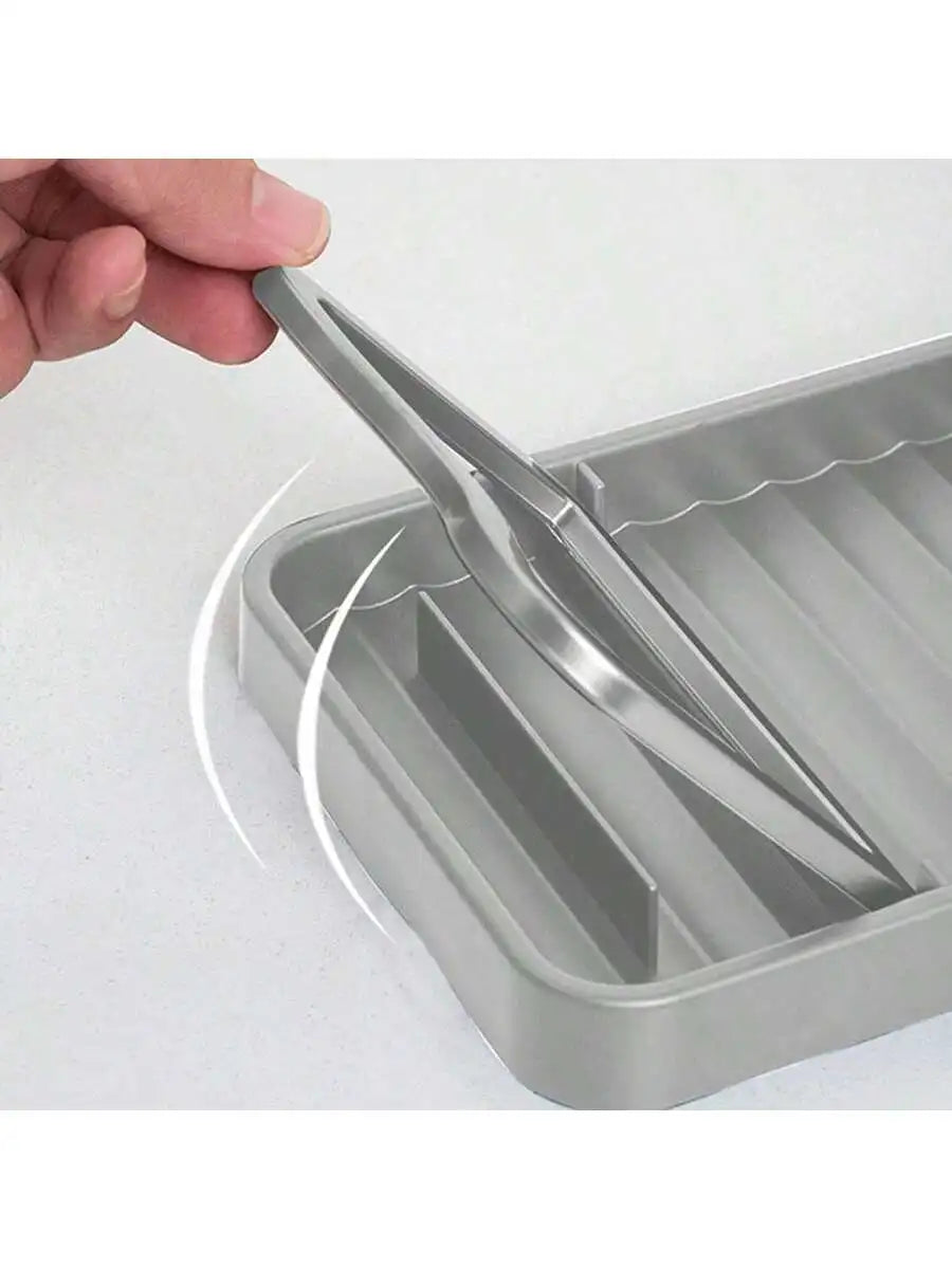 porte couverts adhésifs moderne couverts cuillère spatule marron clair gris noir cuisine anti déversement