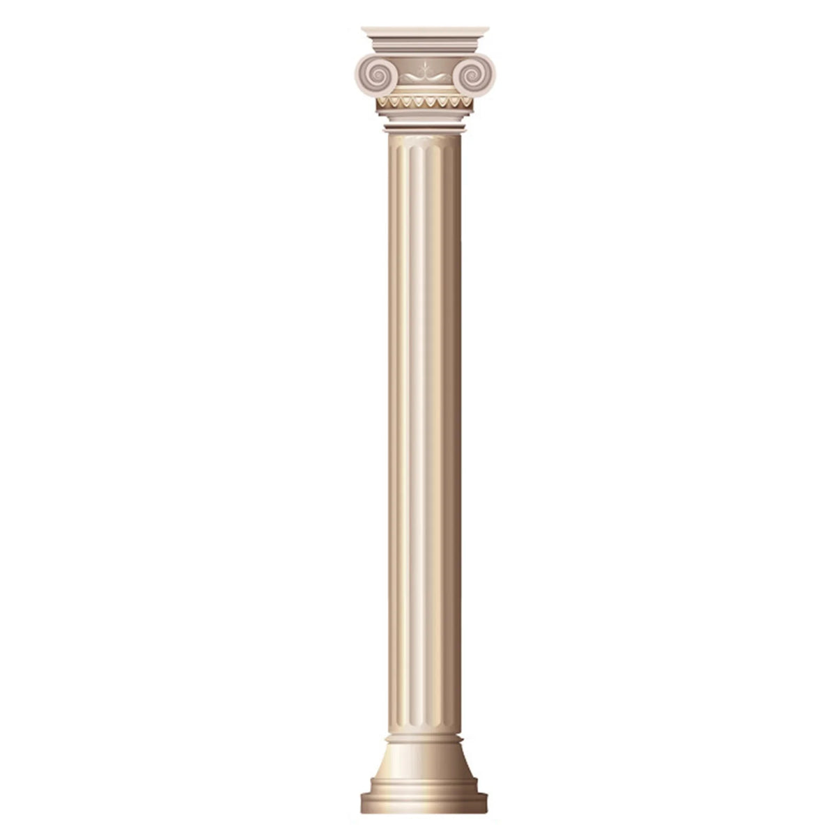 Autocollant mural 3D colonne romaine vert dans une chambre