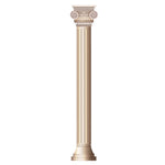 Autocollant mural 3D colonne romaine vert dans une chambre