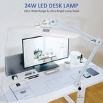 lampe led blanc minimaliste 50cm 117led pince ajustable intensité variable moderne