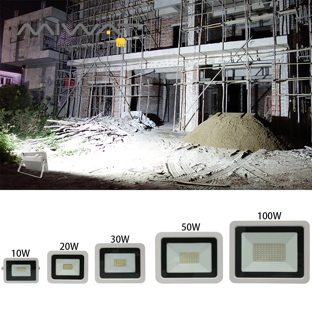 projecteur led extérieur blanc étanche moderne jardin mur éclairage sécurité haute puissance