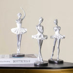 statue danseuse résine or blanc robes ballet décoration chambre enfant collection amateur