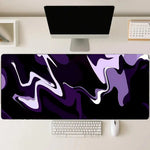 tapis souris abstrait noir violet moderne adhésif gamer fluide ondulé travail