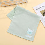 serviette main coton animée dessins animaux mignons enfant noël vert pastel roseclair bleuclair