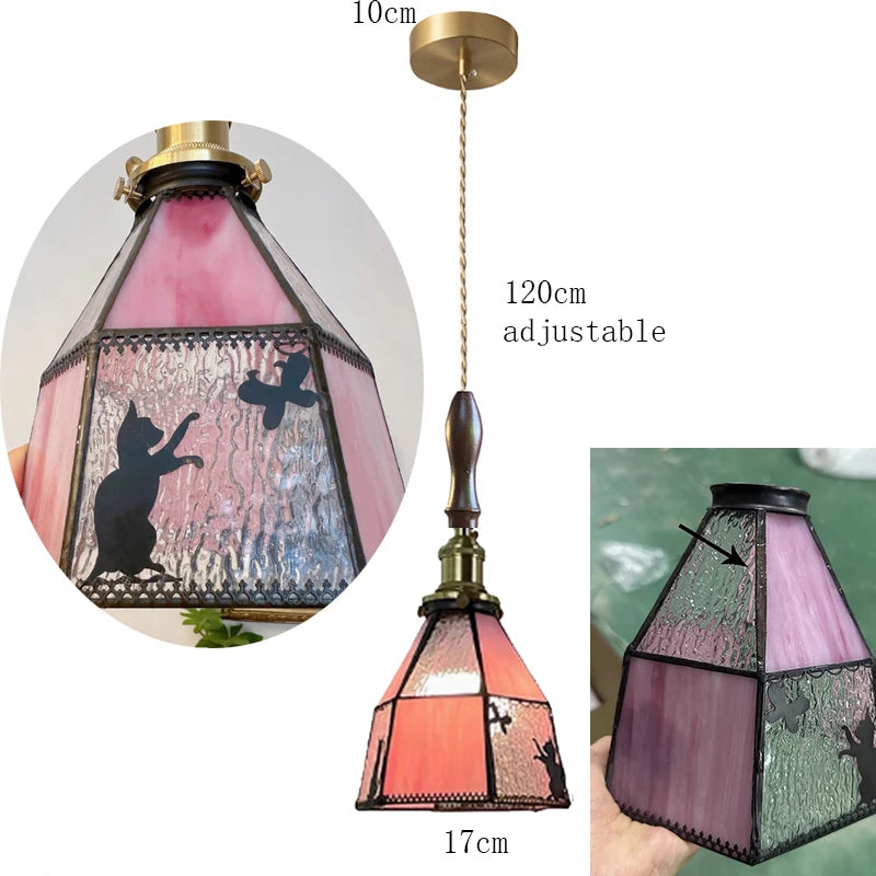 lampe murale vintage tiffany abat jour papillon vert jaune blanc doré