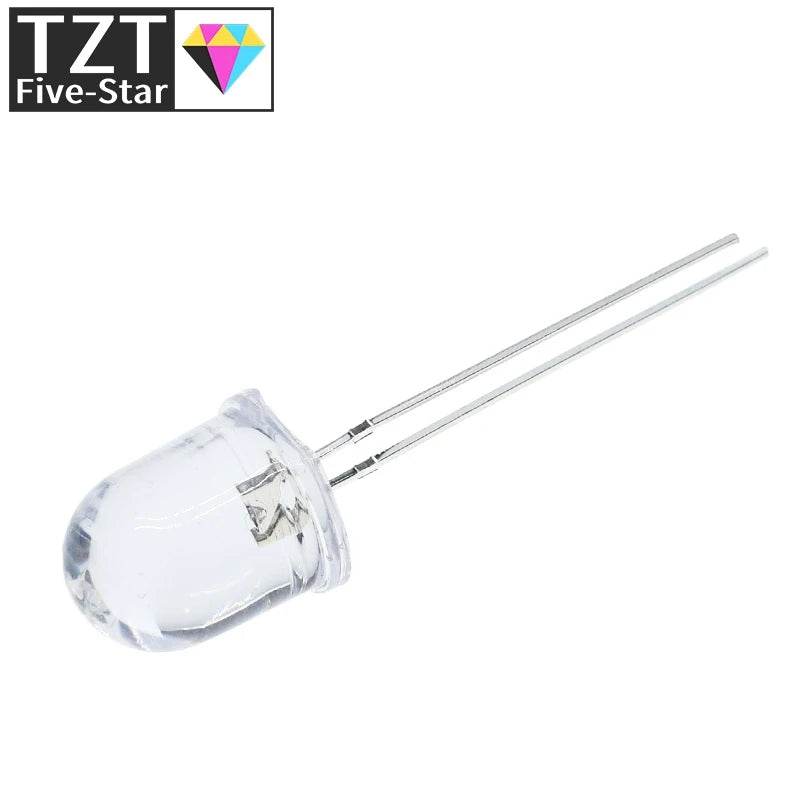 ampoule led transparente 10mm ronde couleurs moderne ultra lumineuse