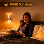 lampe nuit dorée transparente bubbles moderne adhésif plug led réglable chambre salon