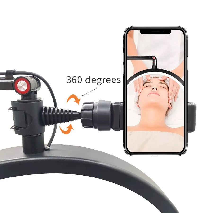 lampe maquillage blanc moderne clip support téléphone réglable éclairage guide inclusion