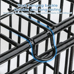 panier vélo arrière noir clips maille métallique sac rangement ciseaux pinces moderne