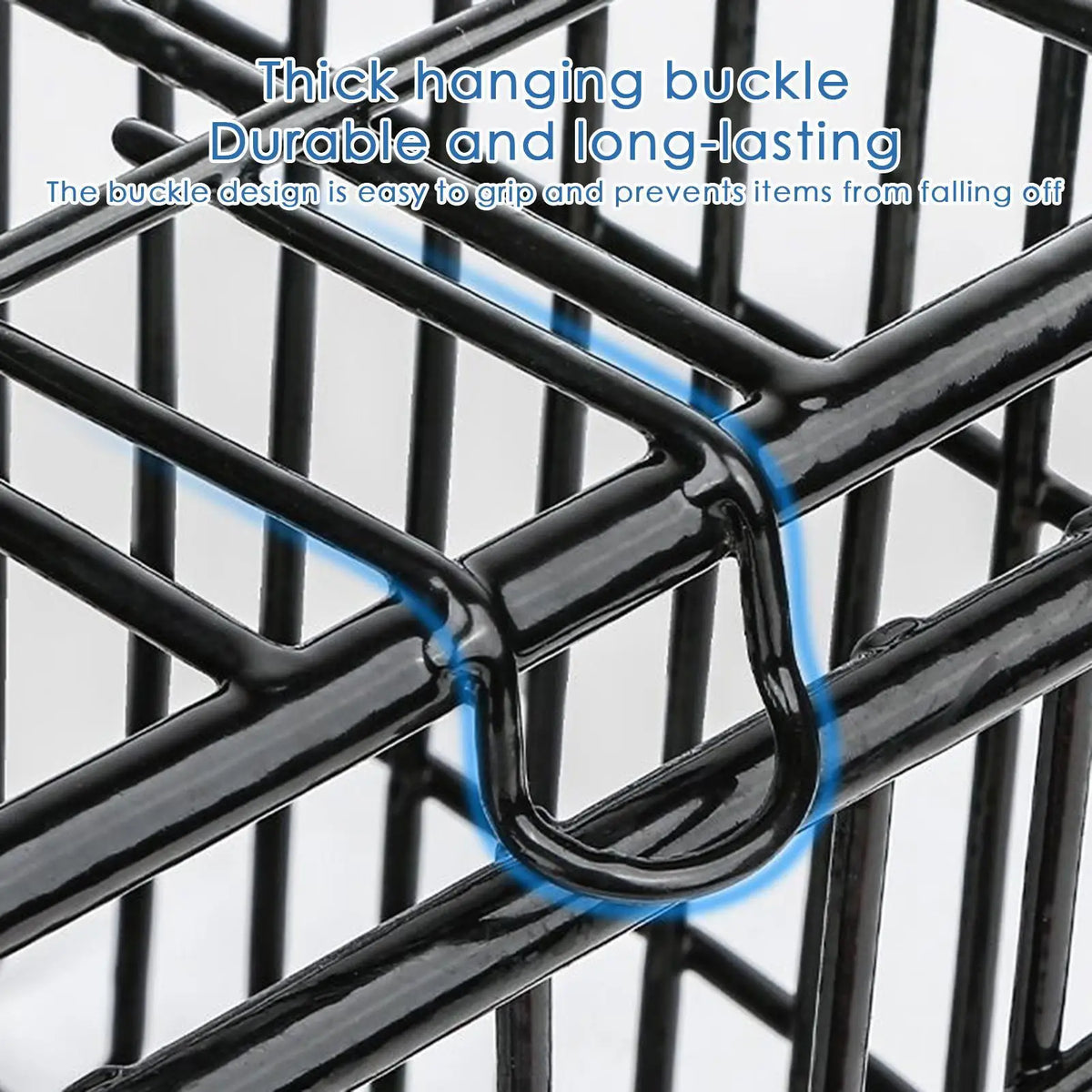 panier vélo arrière noir clips maille métallique sac rangement ciseaux pinces moderne