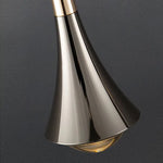 suspension lumineuse moderne pendentif cristal noir doré minimaliste ajustable chambre salon