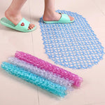 tapis bain antidérapant pvc relief bleu rose vert violet clips moderne