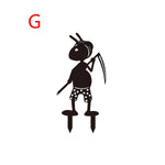 figurines insectes noires art minimaliste jardin décoratives extérieures sol đen giản dị cho