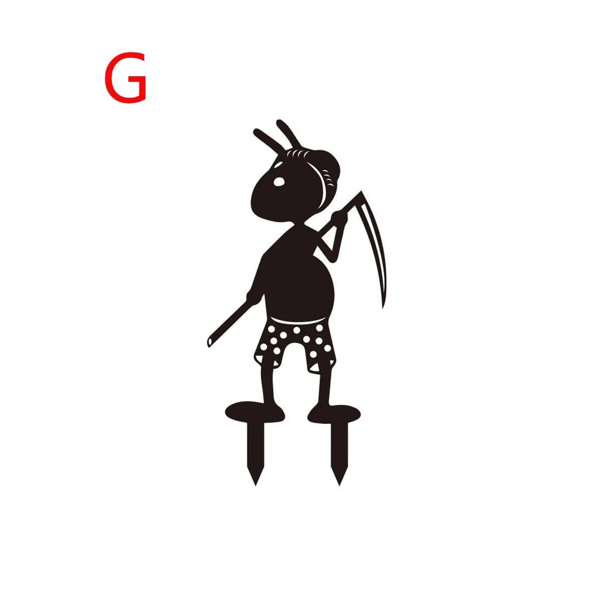 figurines insectes noires art minimaliste jardin décoratives extérieures sol đen giản dị cho