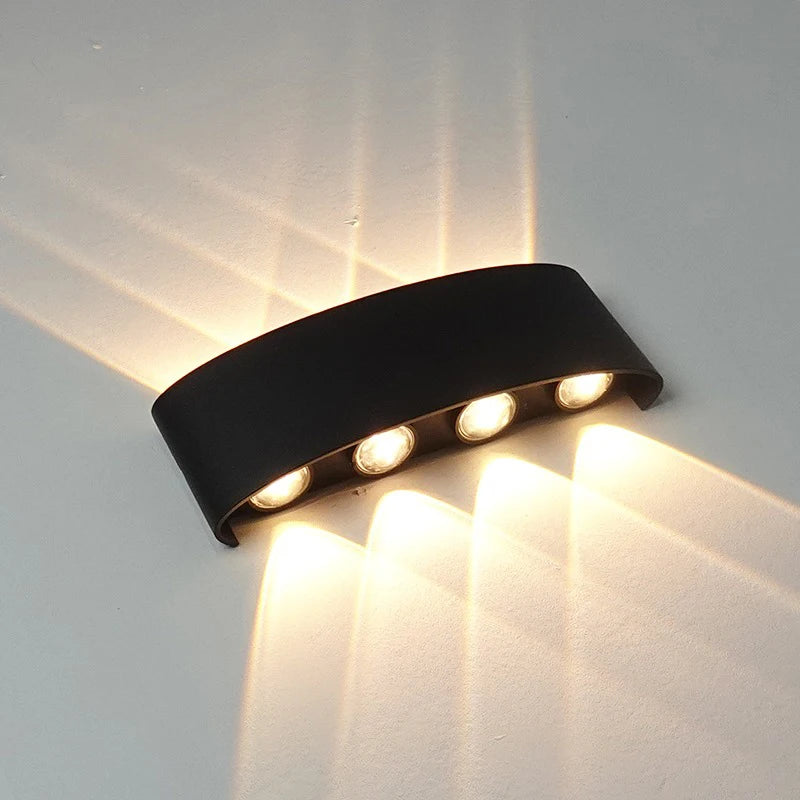 lampes murales led modernes noires étanches ip65 extérieures intérieures 2w 4w 6w 8w 10w