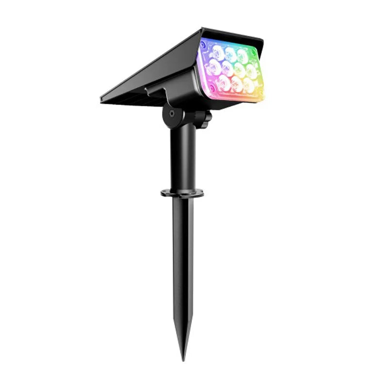projecteur solaire extérieur ip65 étanche led moderne noir vert adjustable brightness