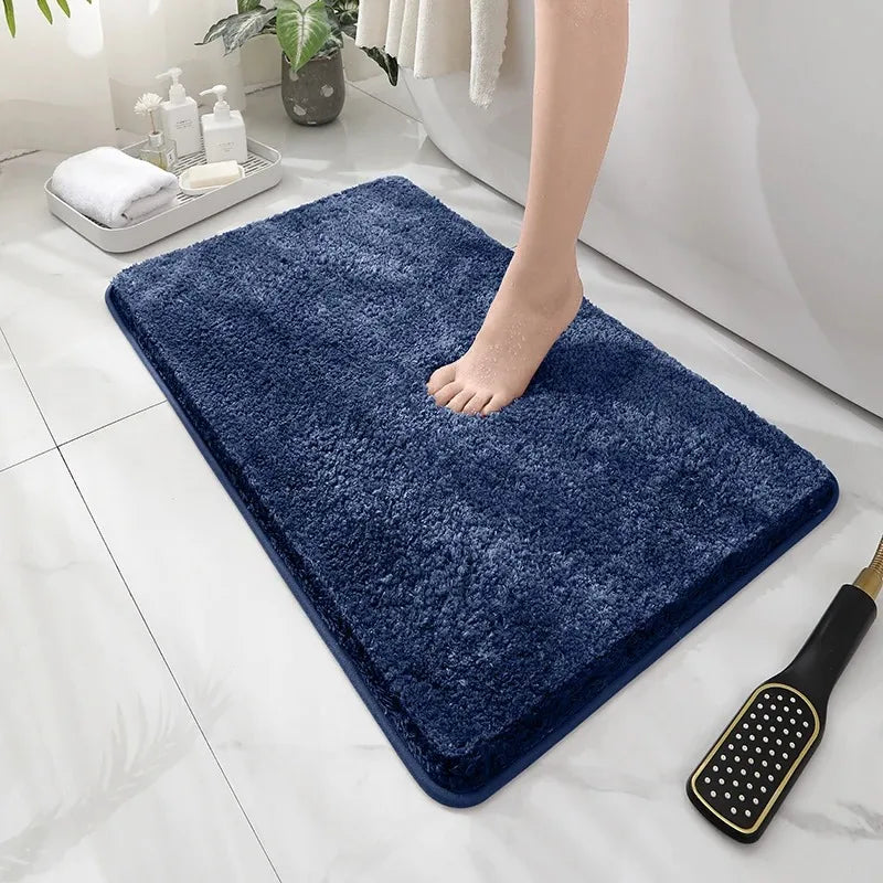 tapis bain poilu antidérapant imperméable résistant couleur gris moderneintérieur prière cuisine chambre