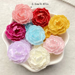 fleurs artificielles rose rouge jaune bleu violet blanches relief décor scrapbooking bricolage artisanat