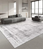 Tapis moderne géométrique gris clair