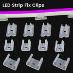 clips fixation ruban led transparent 6mm 8mm 12mm 15mm rohs certifie eyelets pragmatique