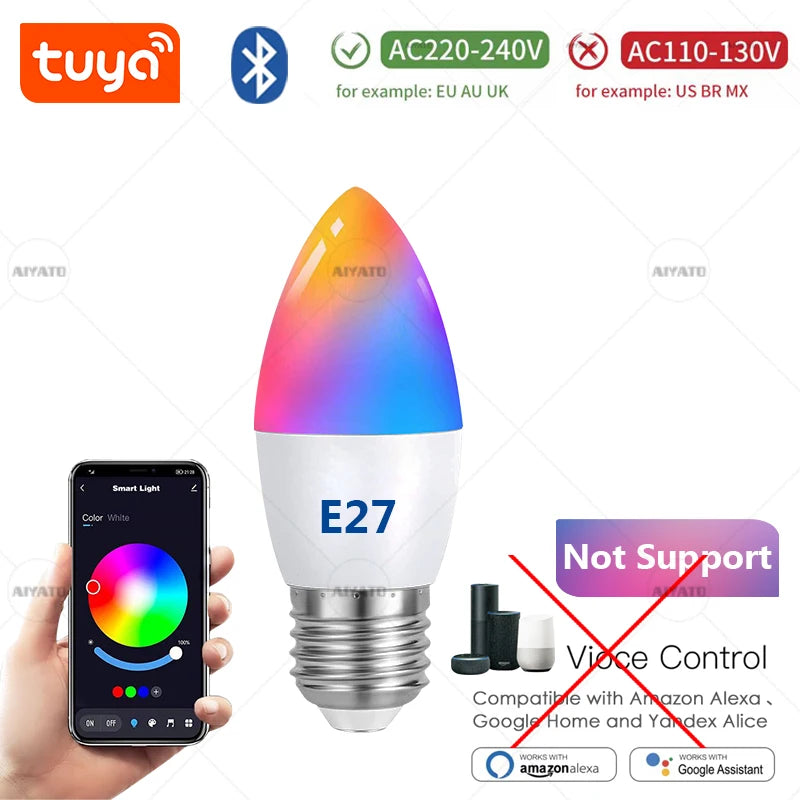 ampoule led multicolore effet arc ciel base e14 e27 moderne blanc rouge vert bleu