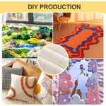 tissu polyester coton imperméable tissage fin points noirs gris blanc moderne tapis broderie tufting