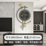 horloge murale moderne artistique abstraite salon or noir minimalisteDecoration cerf geometrique