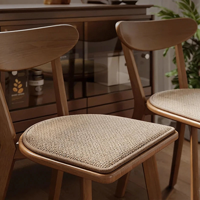 coussin chaise moderne beige tissé antidérapant durable polyester coton rond lit adultes