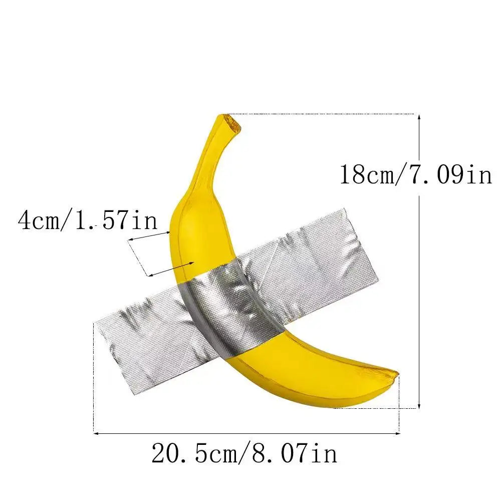 décoration murale moderne sculpture banane résine jaune brillante opaque maison salon cuisine bains cadeau