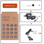 lampe led encastrable ip67 étanche blanc moderne jardin terrasse vis fixation câbles adaptateurs