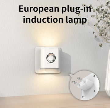 veilleuse nuit lampe murale blanc moderne minimaliste euro plug led