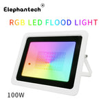 projecteur led rgb noir blanc moderne ip68 waterproof télécommande mise valeur