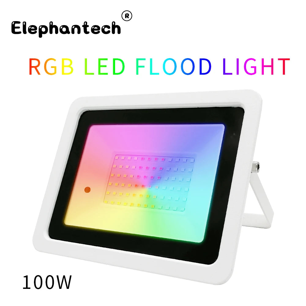projecteur led rgb noir blanc moderne ip68 waterproof télécommande mise valeur