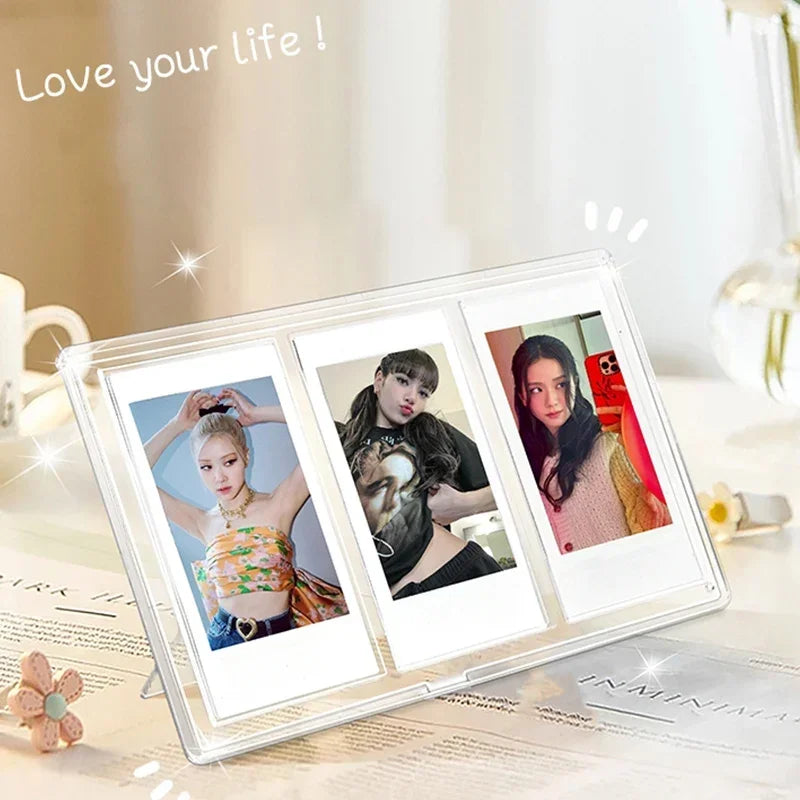 cadre photo acrylique transparent moderne minimaliste métalliques cartes photo cd kpop